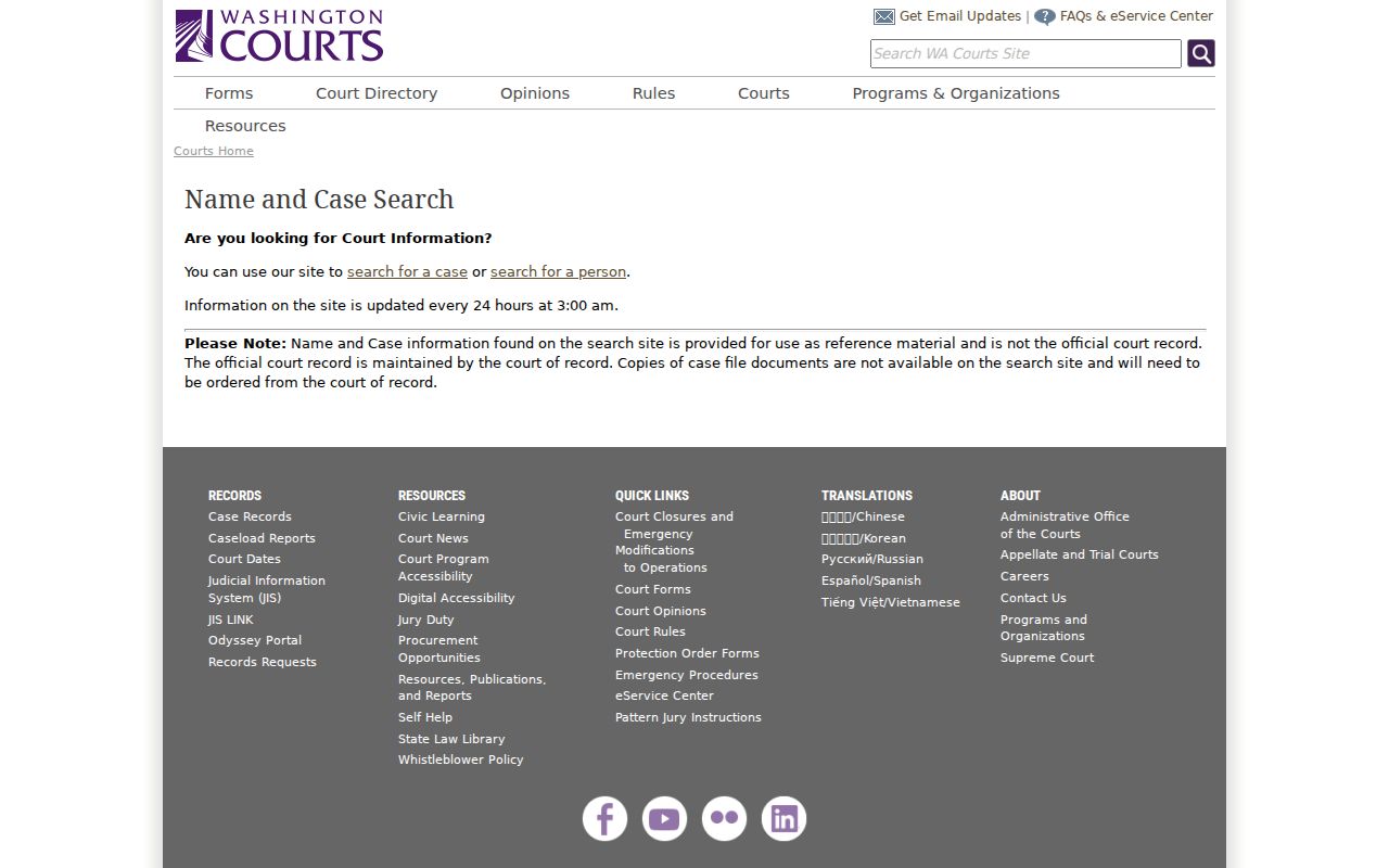Issaquah people search in Washington court case records