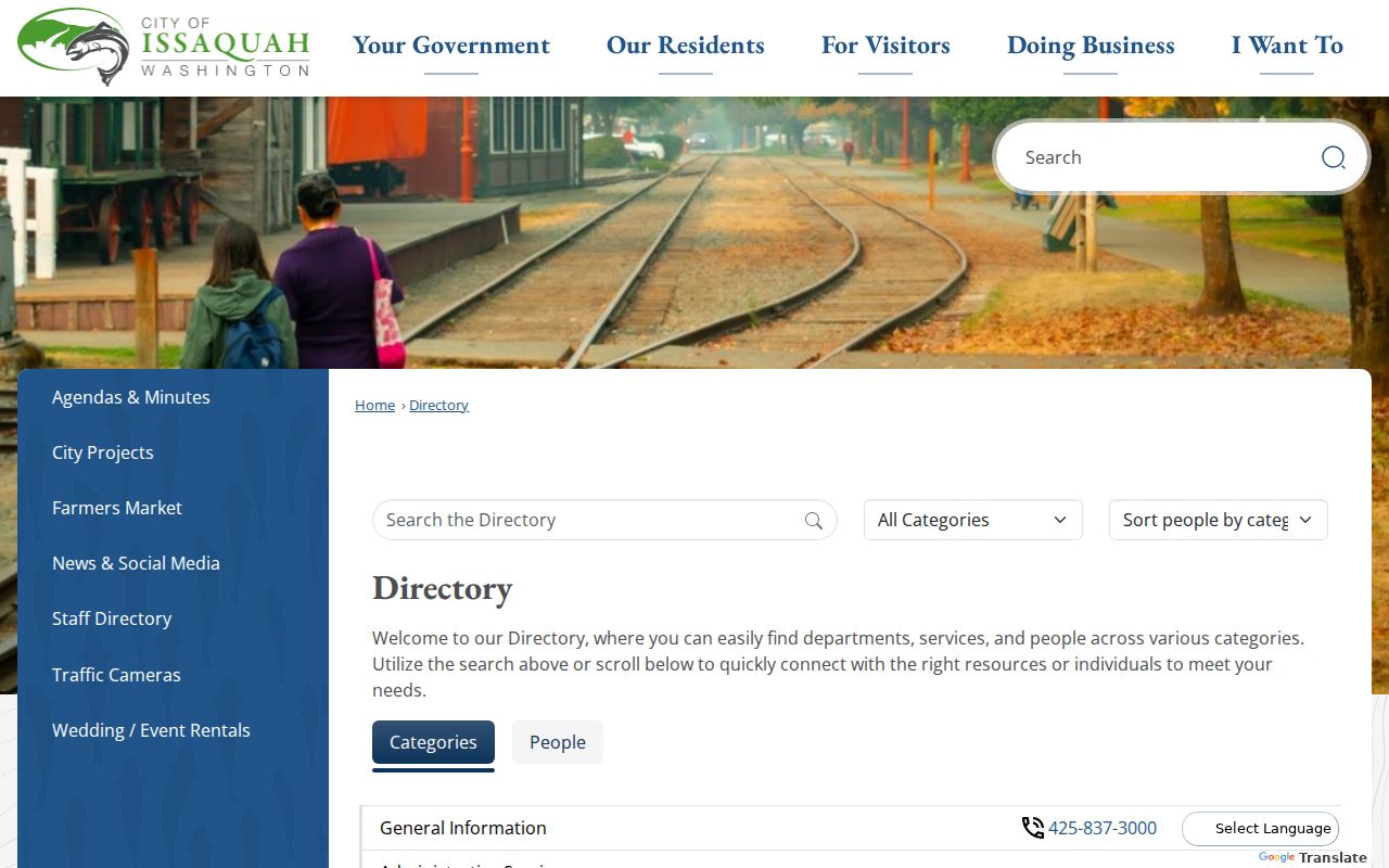 Issaquah people directories city staff search