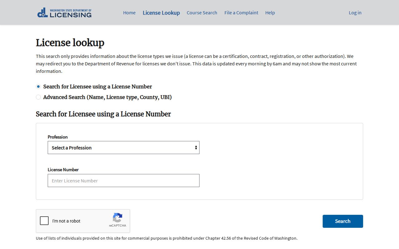 Issaquah people search with Washington professional licenses